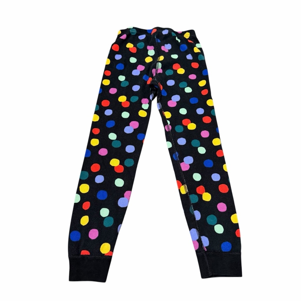Hanna Andersson Youth Pajamas | Black with Multicolor Dots | Size 6-7 - Picture 7 of 8